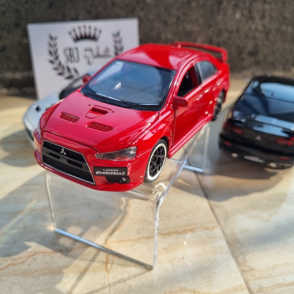 Diecast Mobil MITSUBISHI LANCER EVOLUTION X JDM SKALA 1:32