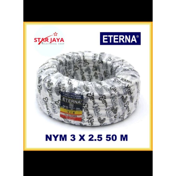 ETERNA KABEL NYM 3X2,5 50M - SNI LMK ORIGINAL ORI - 3X2,5