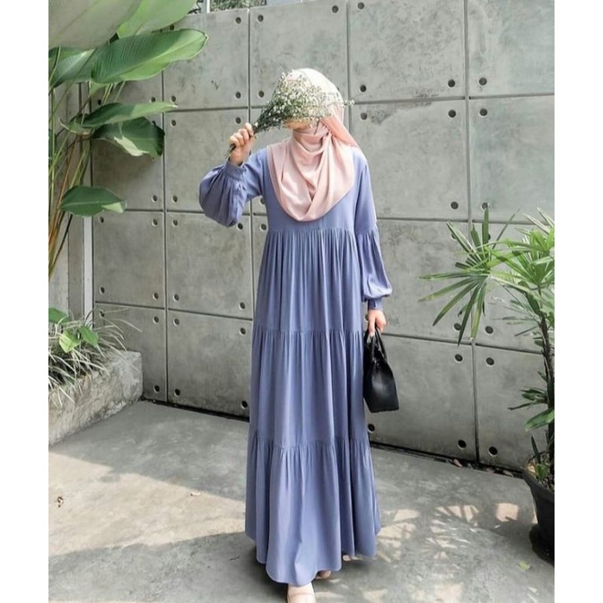 bisa cod gamis lunara azmiza best seller cantik murah