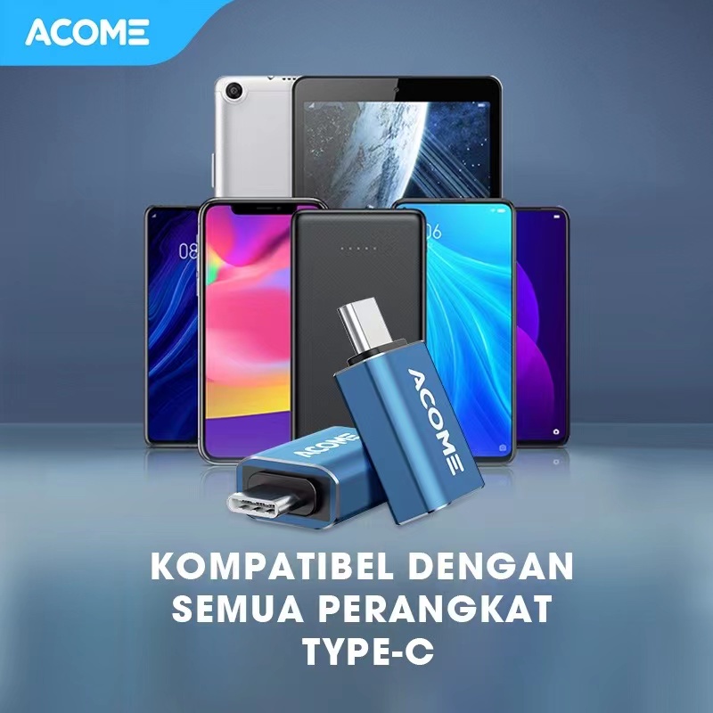 ACOME Converter Android OTG Micro USB Type C USB 3.0 Adapter Fast Data Transfer Garansi Resmi 1 Thn Seri AV