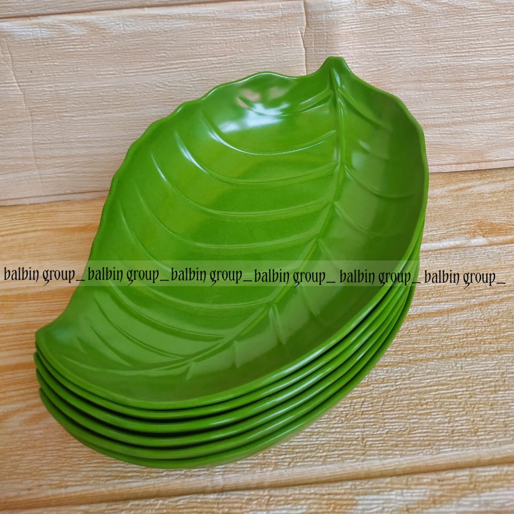 balbin store - 6 mangkuk daun 6inc melamine asli-mangkuk unik model daun