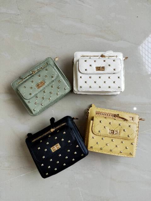 tas wanita selempang import fashion handbag tas kecil murah kulit sentetis sling bag