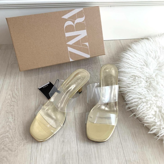 Sandal Heels Zara Gold Shoes 194