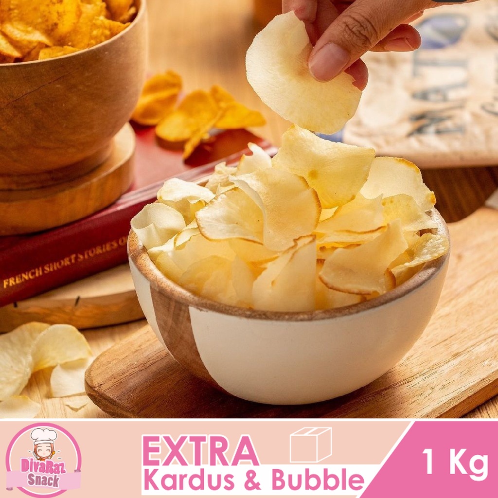 

[1Kg] Keripik Singkong Original / Chuba Keripik Singkong Renyah Gurih - Divaraz Snack makanan ringan jajanan jadul cemilan snack kiloan