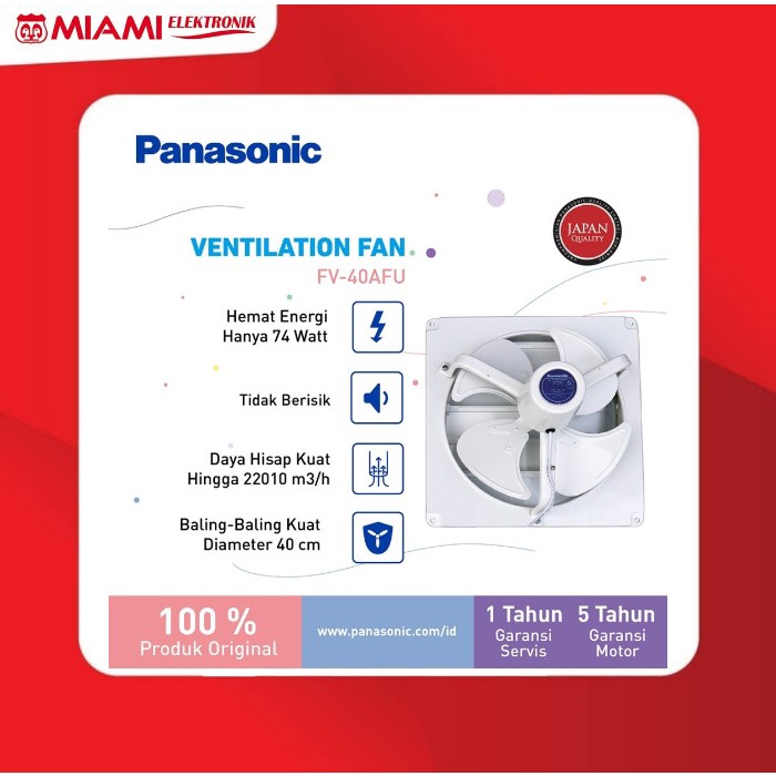 Panasonic Exhaust Fan Wall Dinding Besi FV40AFU (DIAMETER BALING 40CM)