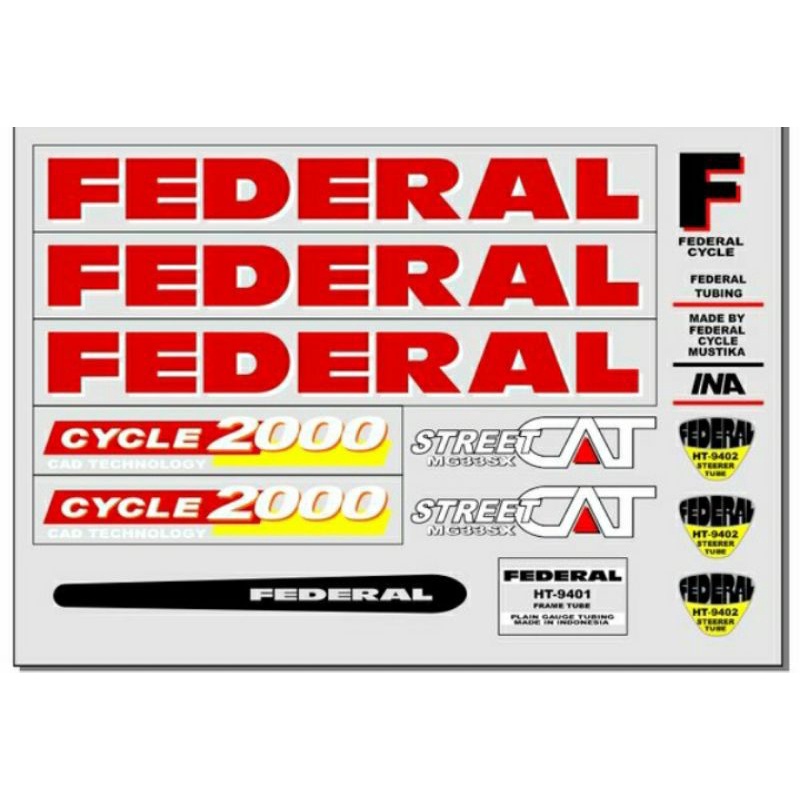 decal set federal #stiker sepeda #setiker sepeda #stiker federal
