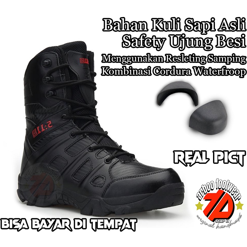 sepatu safety boots pdl 511 Sepatu Safety PDL Pria Tactical Ujung Besi TNI/POLRI/SECURITY