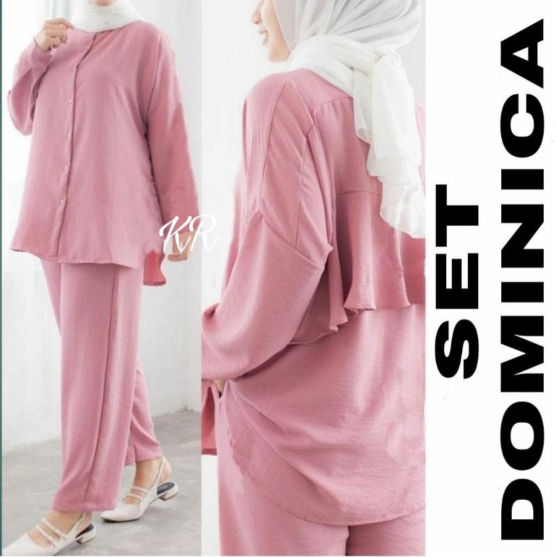 SET CELANA DOMINICA, GAMIS HIJAB MUSLIM, SETELAN