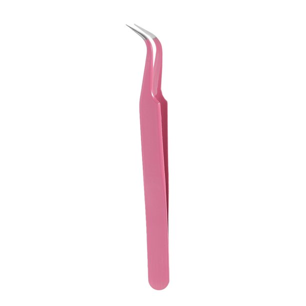 Pinset Bulu Mata Pink / Penjepit Eyelash Extension / Tweezers