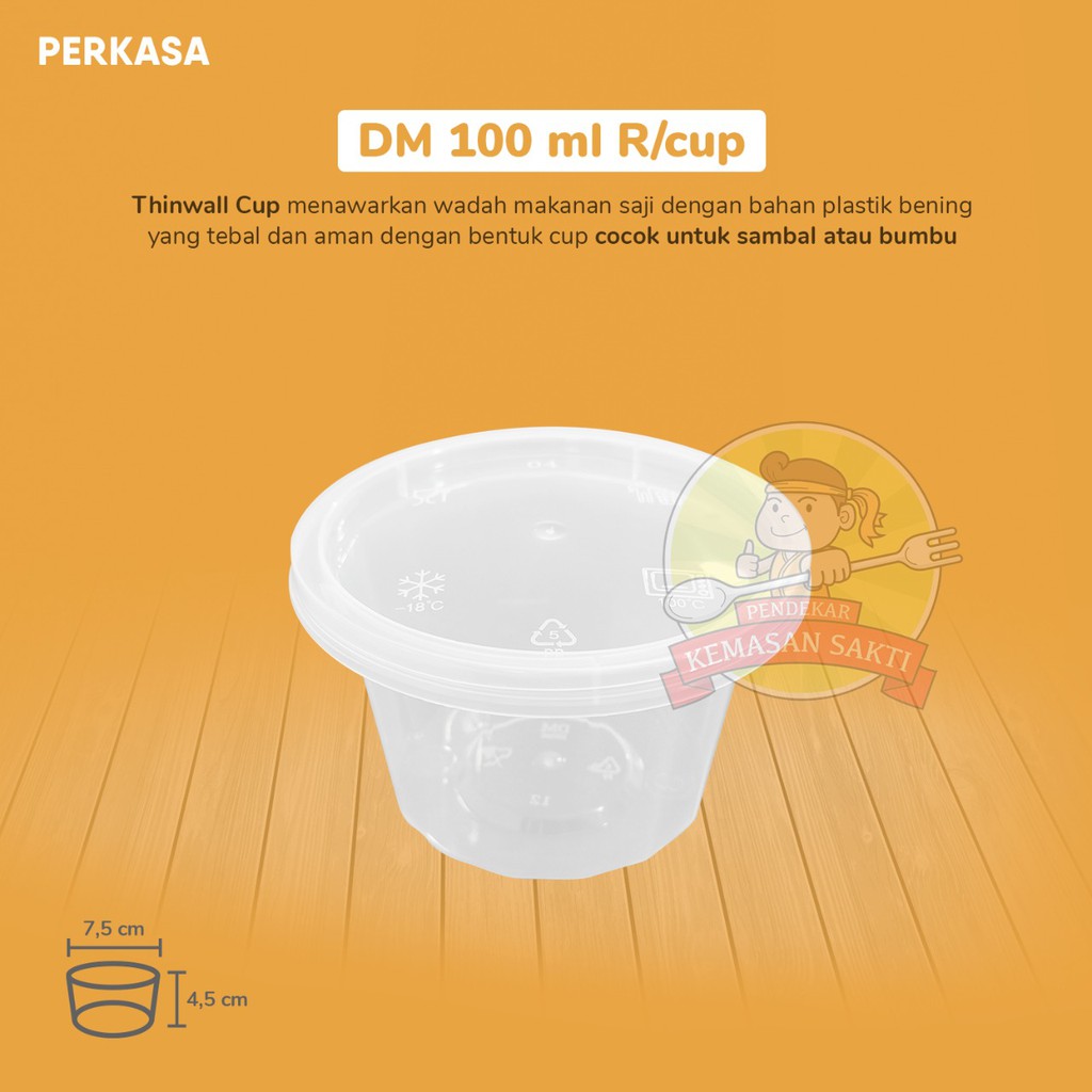 Cup Sauce 100 ml / Cup Puding DM 100 ml / Cup Bumbu (isi 25 pcs)