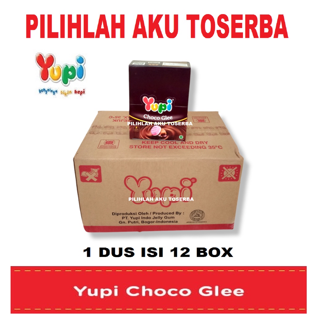 YUPI CHOCO GLEE BOX - (HARGA 1 DUS ISI 12 BOX)