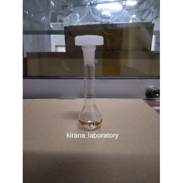 Labu ukur 10ml - volumetric flask 10ml Pyrex