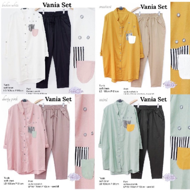 Baju Setelan Vania Set