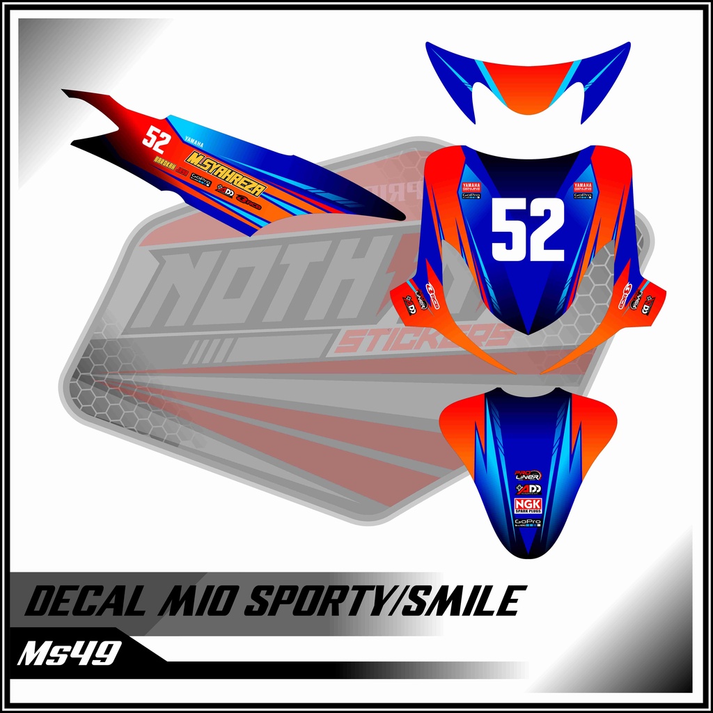 decal mio sporty/smile blue 49
