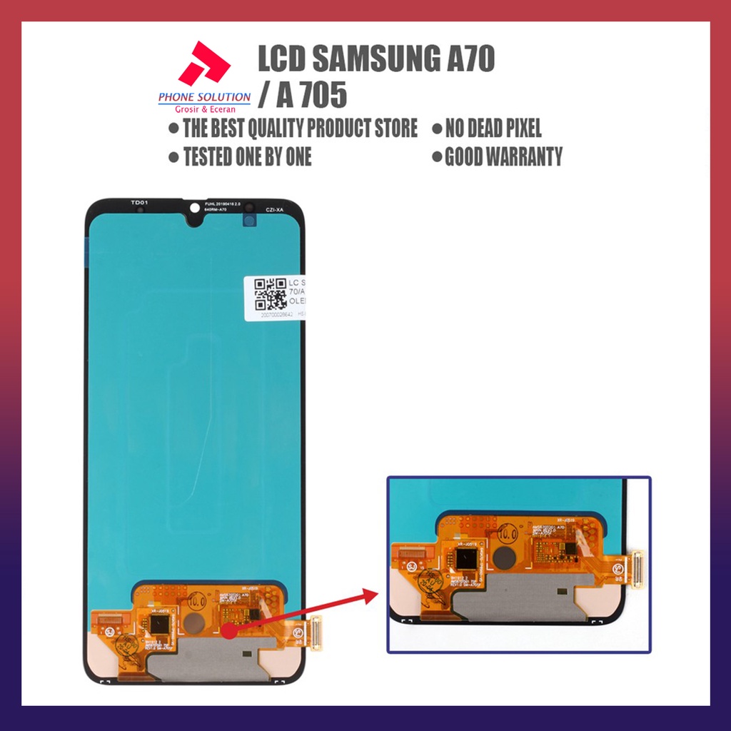 LCD Samsung A70 / LCD Samsung A705 100% Original OEM Small Fullset Touchscreen // Supplier LCD Samsung - Garansi 1 Bulan