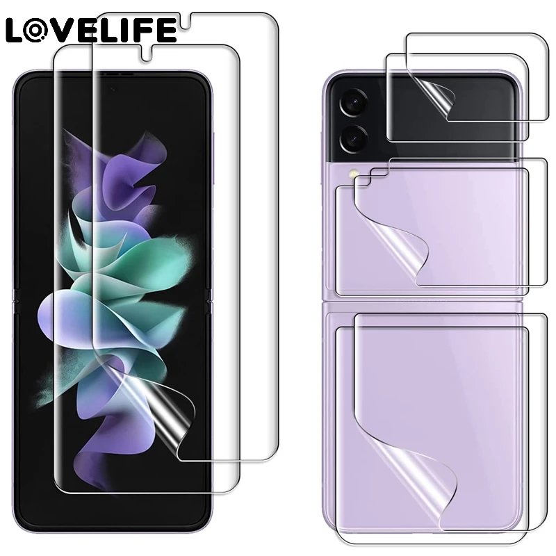 1 Set Pelindung Layar Depan Belakang Hydrogel Anti Gores Untuk Samsung Galaxy Z Flip 4