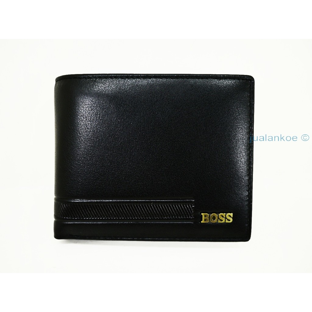 PROMO dompet kulit pria Hugo Boss DK1603 black