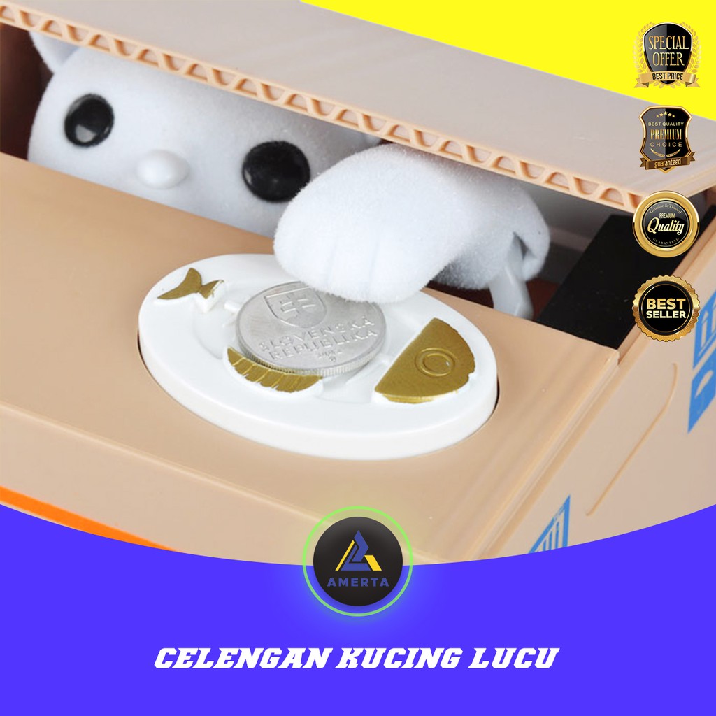 Celengan Kucing | Panda Lucu Steal Money  Piggy Bank