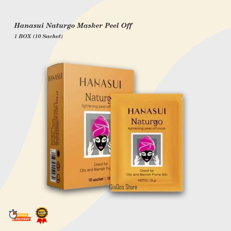 Hanasui  Masker Naturgo|Hanasui Masker Lumpur Wajah|1 Pack Isi 10 Sachet