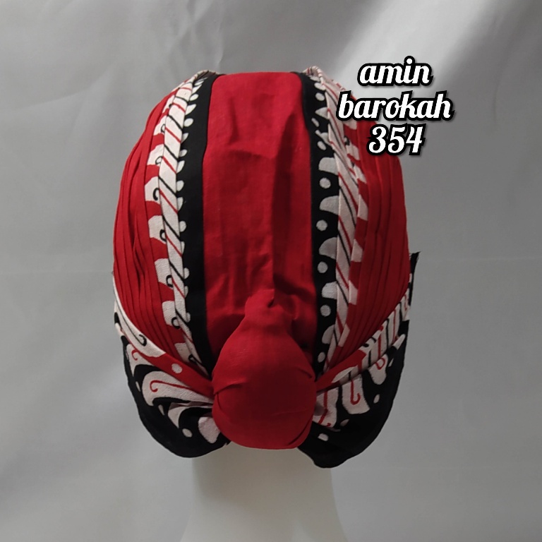 COD...!!! Blangkon Jogja Lipat Jebeh Motif Banyuwangi Merah - Ukuran Dewasa #Adat #Tradisional #Jawa