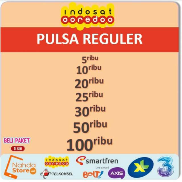 PULSA INDOSAT IM3 10rb, 20rb, 25rb, 50rb REGULER