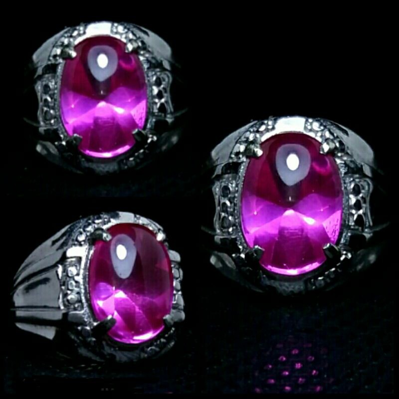 BATU MERAH SIAM ROSE KRISTAL TOP LUSTER