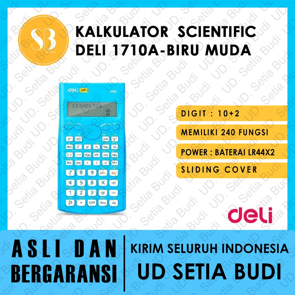 Kalkulator Scientific Deli 1710A asli dan bergaransi