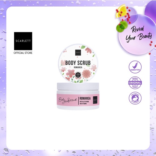 SCARLETT Whitening Body Scrub Lulur Romansa Coffee Pomegrante - Coffe Pomegrante Romansa Skrub Badan