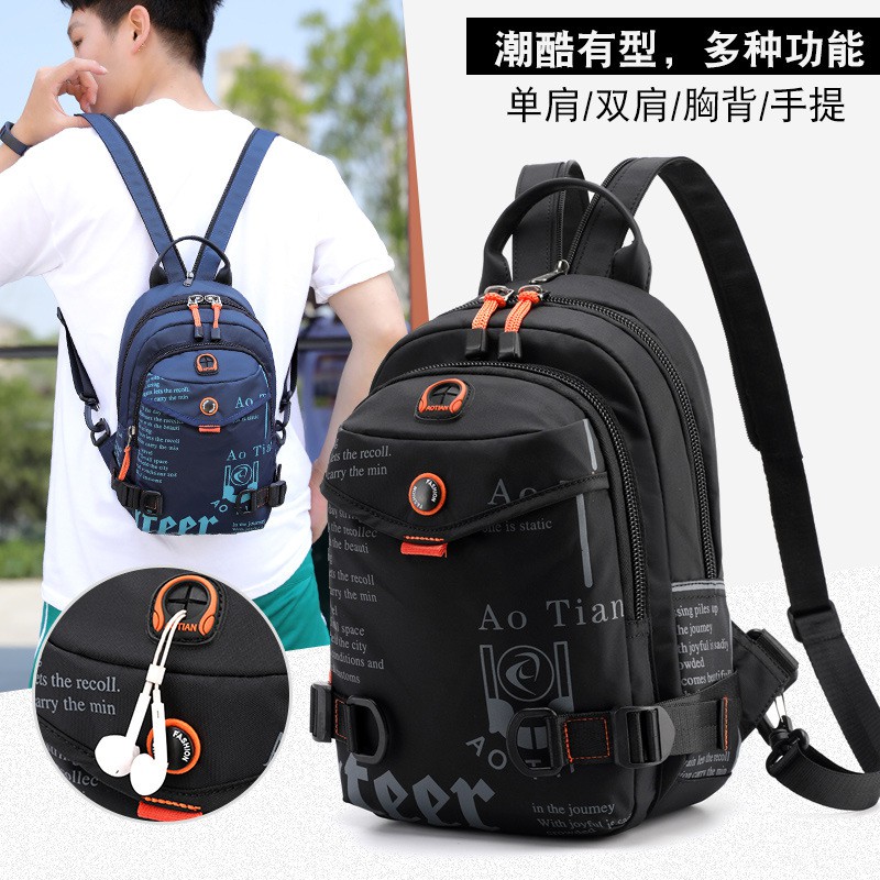 Mainland Tas Pria Punggung USB Charger Tas Ransel Dan Tas Selempang Casual Backpack TR303