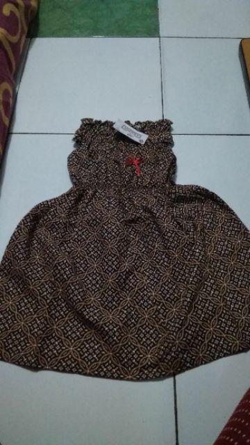 Daster Batik Anak Kerut Atas (mehek), Baju Batik Anak Perempuan Murah