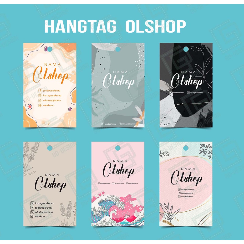 

Hang Tag Olshop custom ( isi 100 ) / Label Merk Online Shop / Hang tag custom / Hang tag label