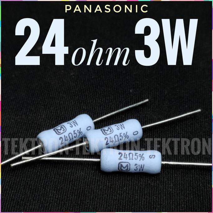 Panasonic 24ohm 3W Resistor 24R 3Watt tektron22 Ayo Beli