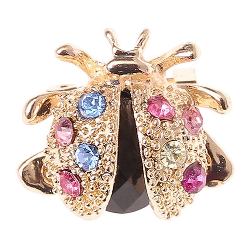 Fancyqube Fancycube Pin Bros Kristal Berlian Imitasi Bentuk Kumbang Kecil Warna-Warni Untuk Wanita