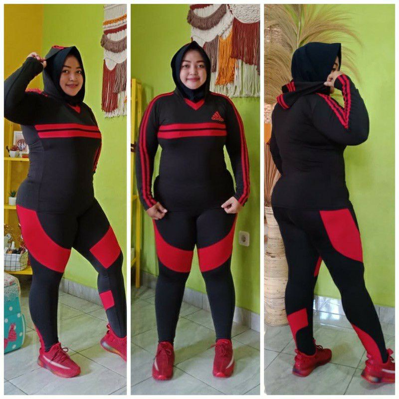 big size/ bigsize/set senam jumbo/baju jumbo/pakaian senam besar/setelan senam jumbo
