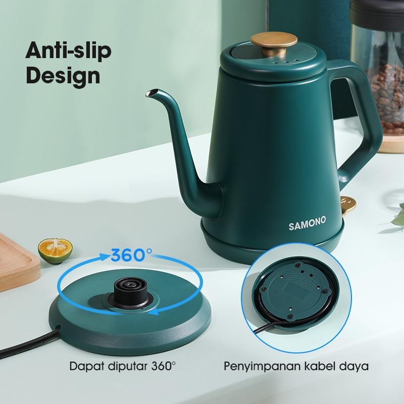 SAMONO STAINLESS COFFEE  ELECTRIC KETTLE SW - EKG1LGREEN