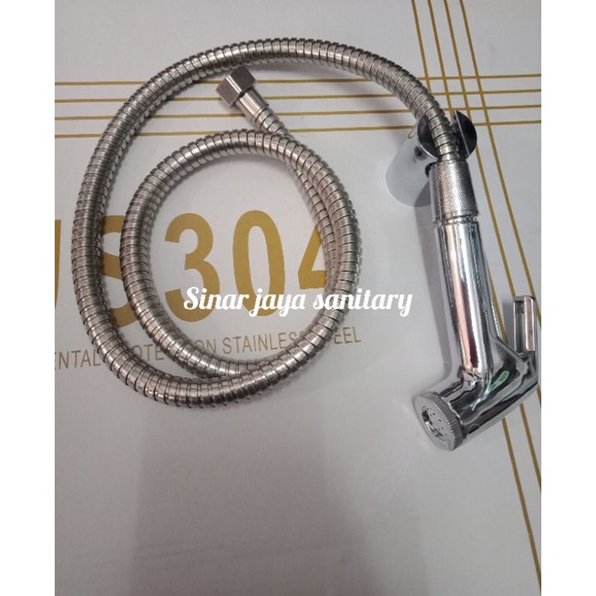 Jet shower set chrome stainless / Jet shower toilet murah