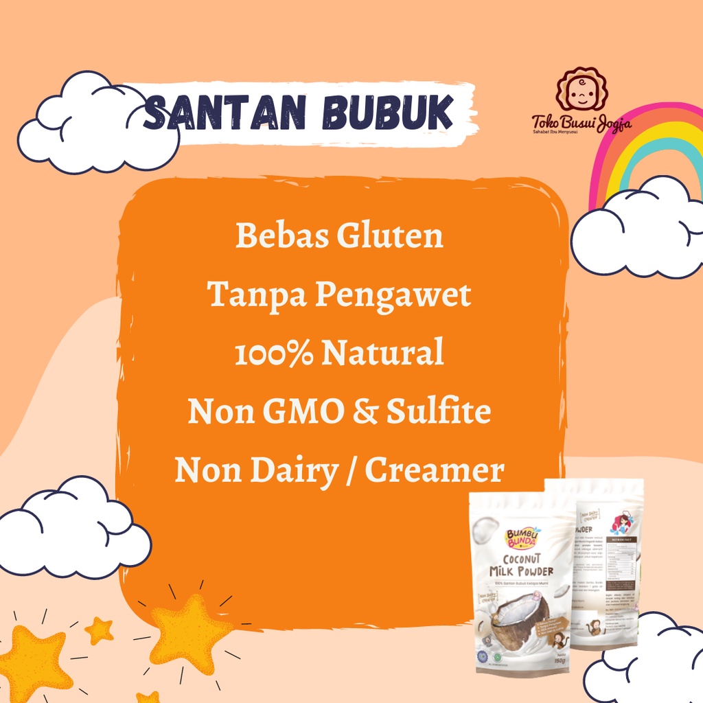 Bumbu Bunda by Elia Coconut Milk Powder Santan Bubuk Kelapa Murni Non Dairy Susu Creamer Mpasi Bayi Anak