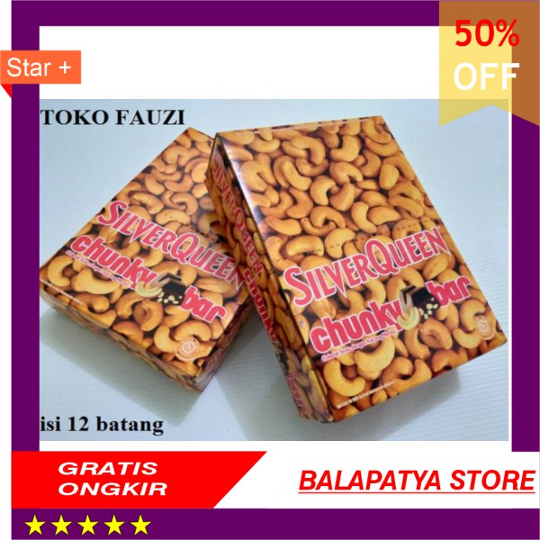 

TERMURAH Coklat Silverqueen Chunkybar 33gr box isi 12pcs