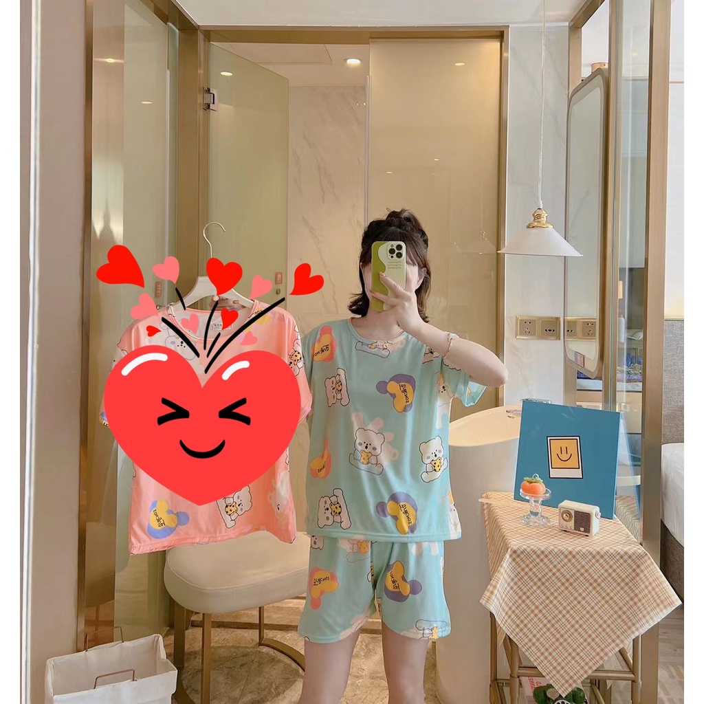 PIYAMA BAJU TIDUR WANITA CP PP IMPORT SANTAI BAHAN KAOS SPANDEKS-HC 54 TOSCA