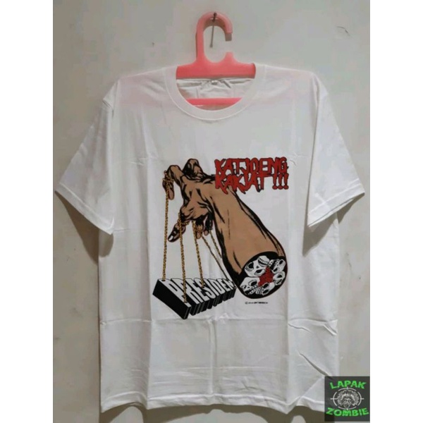 kaos band punk bunga hitam