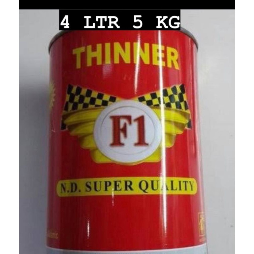 Thinner / Tiner / Pengencer Cat F1 ND Super Kemasan Kaleng 4 ltr 5 kg