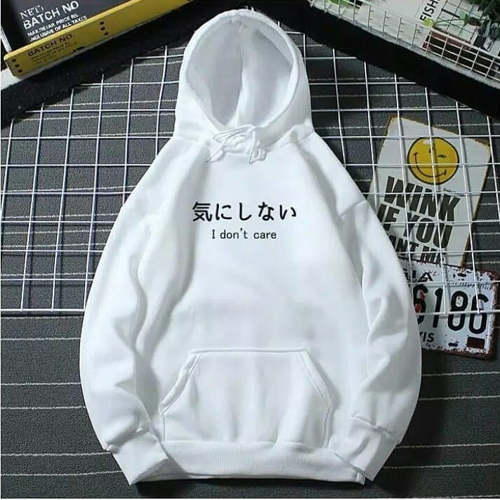 I DONT CARE SWEATER HOODIE WANITA 100% REAL PICT