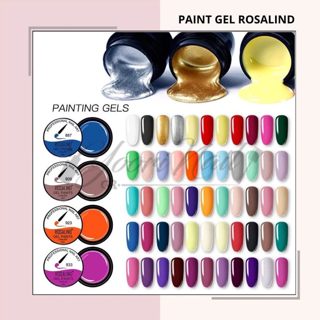 Painting gel pot eceran polish gel lukis nail art uv gel paint gel white black gold silver red