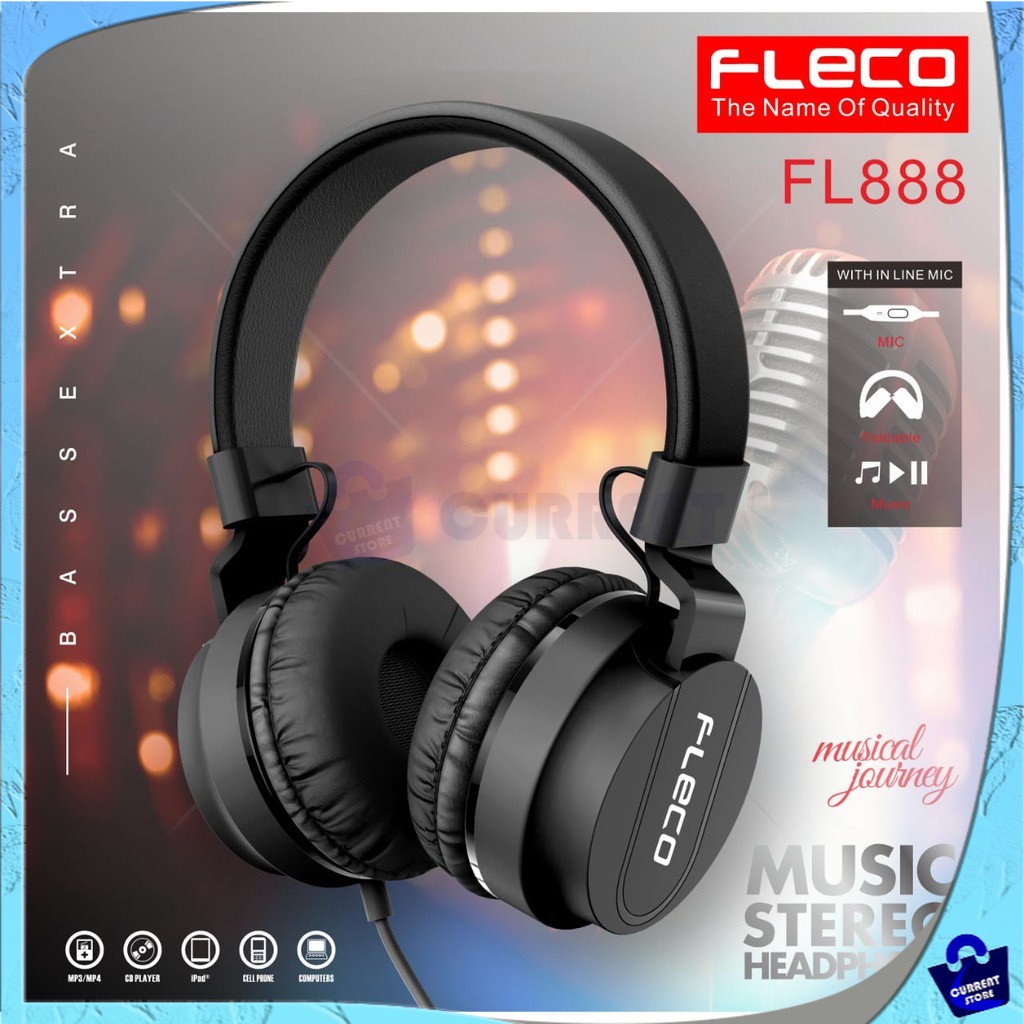 Headphone Extra Bass FLECO FL-888