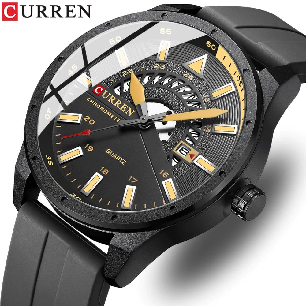 CURREN 8421 Jam Tangan Pria Analog Chronograph Aktif Anti Air