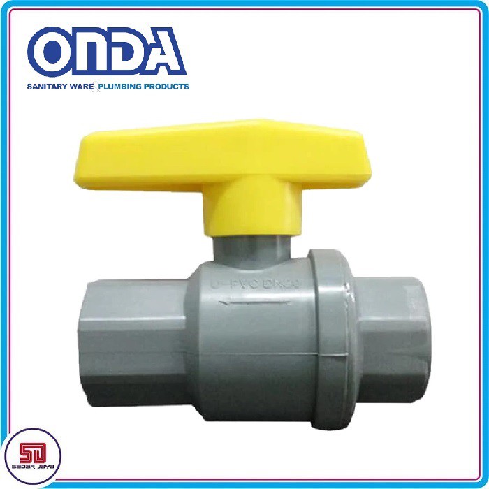 ONDA PVCBV 1&quot; PVC Valve 1 1/4&quot; Katup Keran 1 1/2&quot; Stop Kran Polos