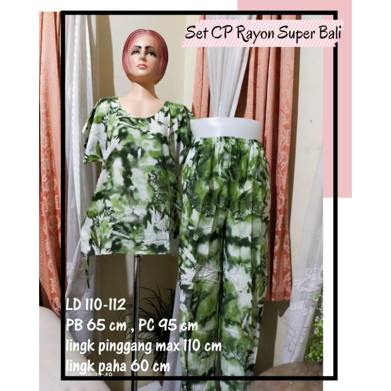 Set celana panjang Rayon Super