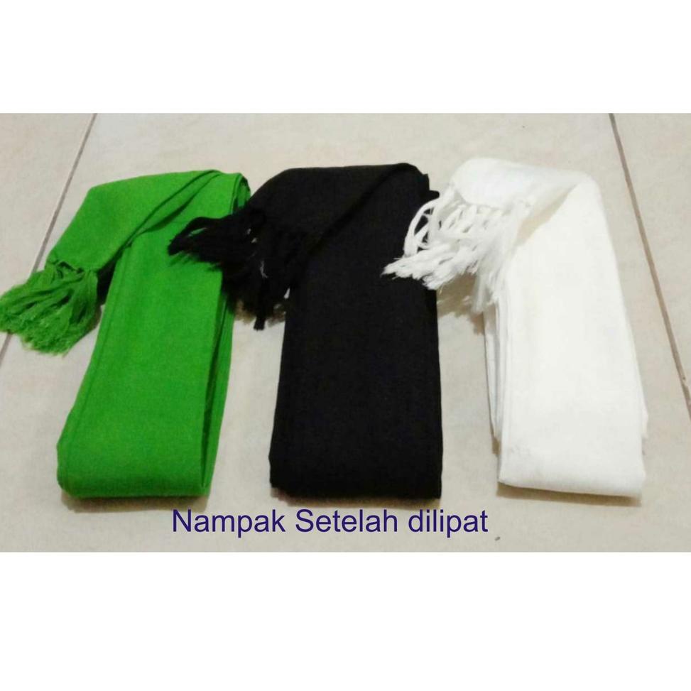 <Z-IYU> <♥> SORBAN IMAMMAH Panjang 2-5 Meter TerMurah TerLaris Motif Polos Warna Putih Hitam HIjau /