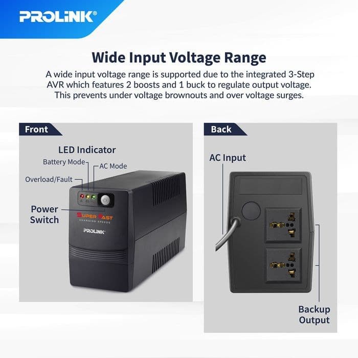 UPS Prolink PRO700SFC 650VA with AVR GARANSI RESMI