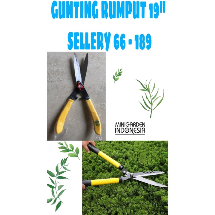 GUNTING RUMPUT SELLERY 66-189 handle plastik gunting rumput 19 INCH gunting dahan pagar ranting kebun